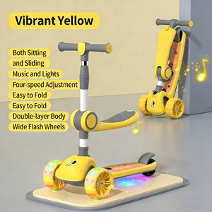 Three-Wheel <strong>Scooter</strong> <strong>for</strong> Kids 1-12 <strong>Years</strong> <strong>Old</strong> Pedal Can-Ride Slippery Car Plastic Material Kick <strong>Scooter</strong> <strong>for</strong> Kids - Product Image 3