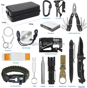 AJOTEQPT Kit d'équipement de survie d'urgence Équipement d'aventure en plein air pour le <span class=keywords><strong>camping</strong></span> Randonnée Sécurité pour le stockage de survie - Product Image 3