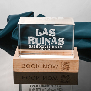 Regalo Promocional Empresarial, Cubo de Cristal con Grabado Láser 3D Personalizado, Decoración de Escritorio, Artesanía de Cristal, Recepción, Impresión de Código QR, Cubo de Vidrio - Product Image 1