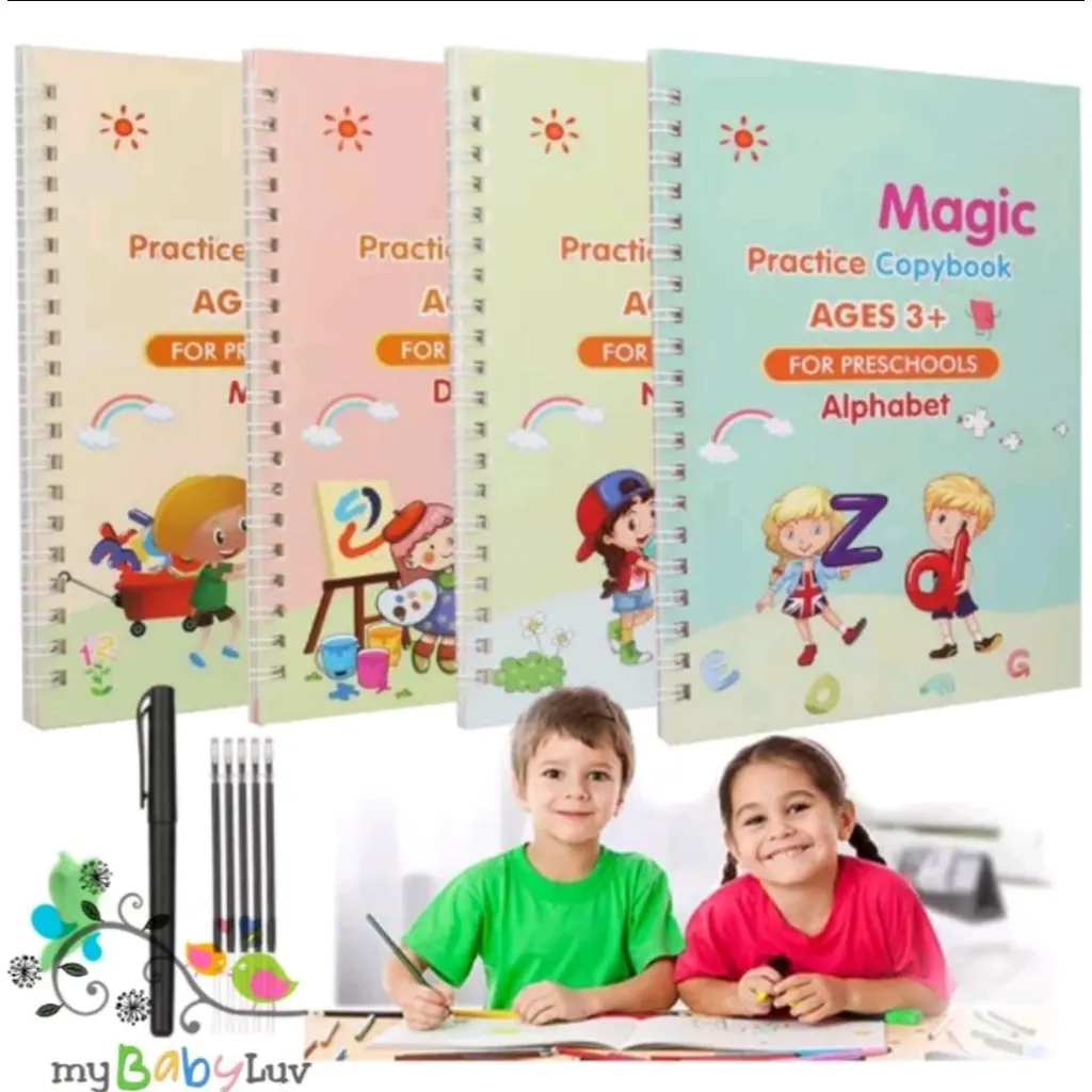 Kids Reusable Learning Copybook Sank Magic English Practice Writing Copybooks