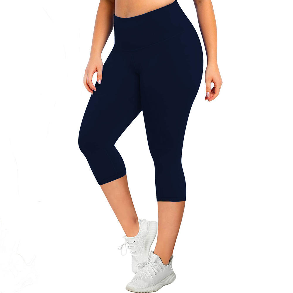 Navy blue plus size yoga pants