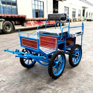 Chariot à Chevaux Rétro de Haute Qualité pour Marathon / Nouvelle Carrosse à Chevaux de Style Pony à 4 Roues, Mini Chariot à Chevaux avec Freins Hydrauliques, 4-6 Places - Product Image 1