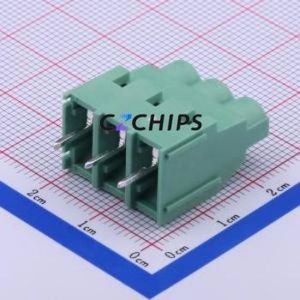 JL636-63503G01 Screw Terminal Block Through hole Component (THT),P=6.35mm Connector 1x3P 6.35mm Green Through Hole - Product Image 2