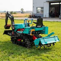 Motoculteur chinois 25HP 35HP 40HP, mini-tracteur rotatif multifonctionnel sur chenilles à vendre