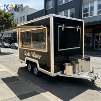 Vintage foodtruck, buiten foodkraam, volledig uitgeruste foodtruck, mobiele keuken, cateringtrailer voor straatverhuur en verjaardagsfeestjes