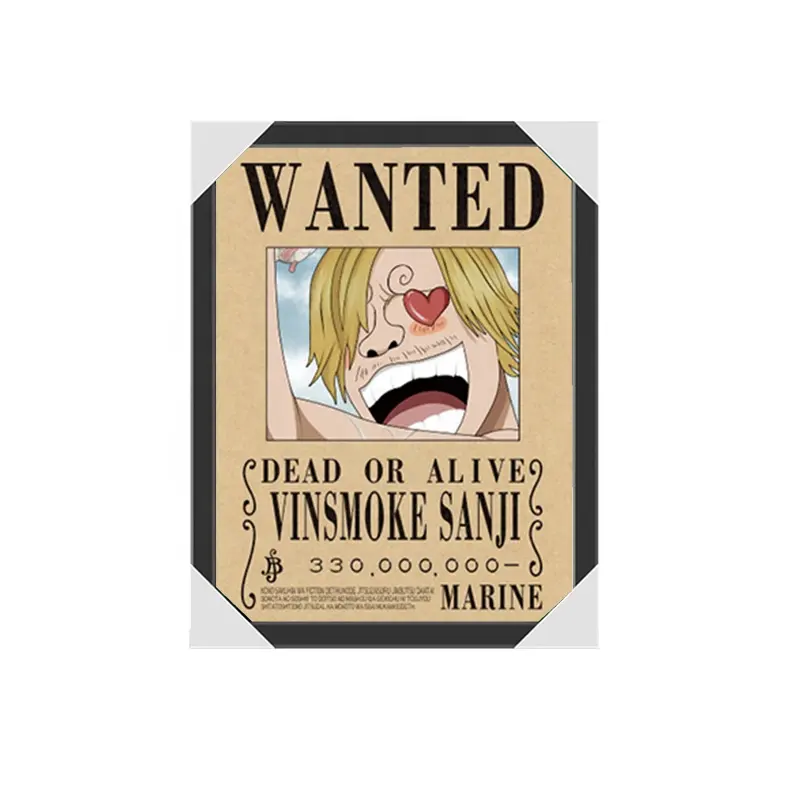 3d poster one piece anime wanted poster 3d home decor with frame poster one piece