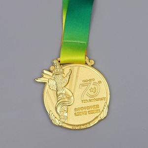 Medalla de Premio Personalizada en Blanco, de Metal, para Deportes, Maratón, Voleibol, Fútbol, Baloncesto, en Oro, Plata y Bronce - Product Image 3