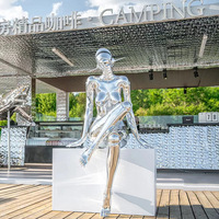 Pop Art Design Statue Artificielle Buste Corps Sculpture Décoration de La Maison Sculpture Résine Galvanoplastie Artisanat Sculptureas