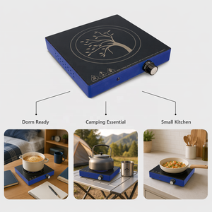 Fornello Elettrico Portatile da 2000W con <span class=keywords><strong>Piano</strong></span> Cottura in Vetro Ceramico da 185mm per Tè, Zuppe e Cucina Domestica - Product Image 4