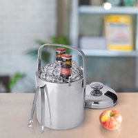 Design personnalisé Usine Vente en gros Seau à glace en acier inoxydable pour eau froide Bière Vin Champagne Refroidisseur pour fête