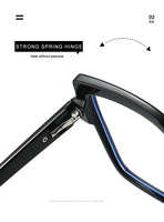 Lunettes anti-lumière bleue tendance, monture carrée transparente, monture optique pour femmes, monture de lunettes de couleur léopard