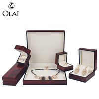 Boîte à collier à longue chaîne en bois vente en gros paquet de montre de bijoux de quantité minimale de commande bas mallette de rangement pour cadeau d'anniversaire