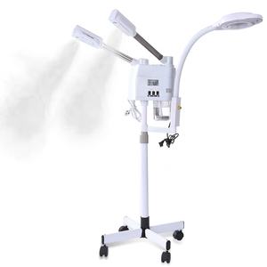 3 1 sıcak soğuk silikon yüz vapur 8x büyüteç lamba halka ışık kırışıklık giderici Salon/Sauna buharlaştırıcı yüz buhar tedavisi için - Product Image 1