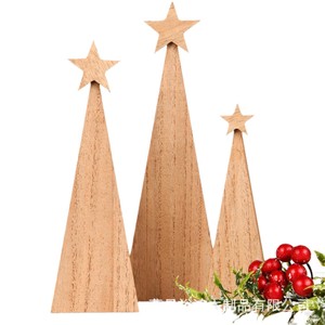 Wooden <b>Christmas</b> <b>Tree</b> <b>Mini</b> Triangle Rustic Home Decoration For Holiday Display - Product Image 5