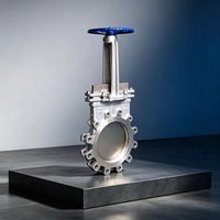 Vanne à lame coulissante ANSI 150LB 10K en acier moulé et acier inoxydable 316 avec actionneur manuel ou électrique pour boues, applications minières et eaux usées