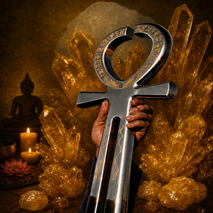 Juego de Diapasones Gigantes Ankh, 699 Hz y 288 Hz, Herramienta Manual para Equilibrar Chakras y Sanación Sonora Profunda - Product Image 1