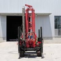 Machine de forage de puits d'eau 300m, engin hydraulique diesel avec pompe à boue pour projet d'irrigation agricole, vente en gros usine certifiée CE