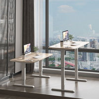 Bureau assis-debout personnalisable à hauteur réglable, mobilier de bureau ergonomique moderne à double moteur