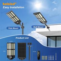 Farola Solar Hofoled de 3000W con Sensor para Carreteras, Farolas Solares Integradas para Exteriores, Todo en Uno, Luz Solar de 8000W