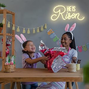 È risorto insegna al Neon Easter insegne per decorazioni murali Jesus luci Custom Neon Led - Product Image 5