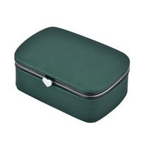 Boîte de rangement pour bijoux de petite taille, portable, en cuir PU, style coréen, simple et élégante, pour bagues et boucles d'oreilles, vente en gros