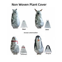 Kantong Pelindung Tanaman Anti Air, Dapat Digunakan Kembali, Bahan Non Woven, Warna Sesuai Pesanan, Dengan Tali Serut, Pelindung Embun Beku, Penutup Tanaman Musim Dingin