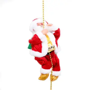 Climbing Beads Santa Claus Musical Electric Doll Climbing Rope Christmas Gifts Christmas Ornaments