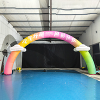 Arche gonflable 3D personnalisée de 8 m en forme de dessin animé arc-en-ciel, en tissu Oxford imperméable, résistante au soleil, pour événements et publicité d'enfants