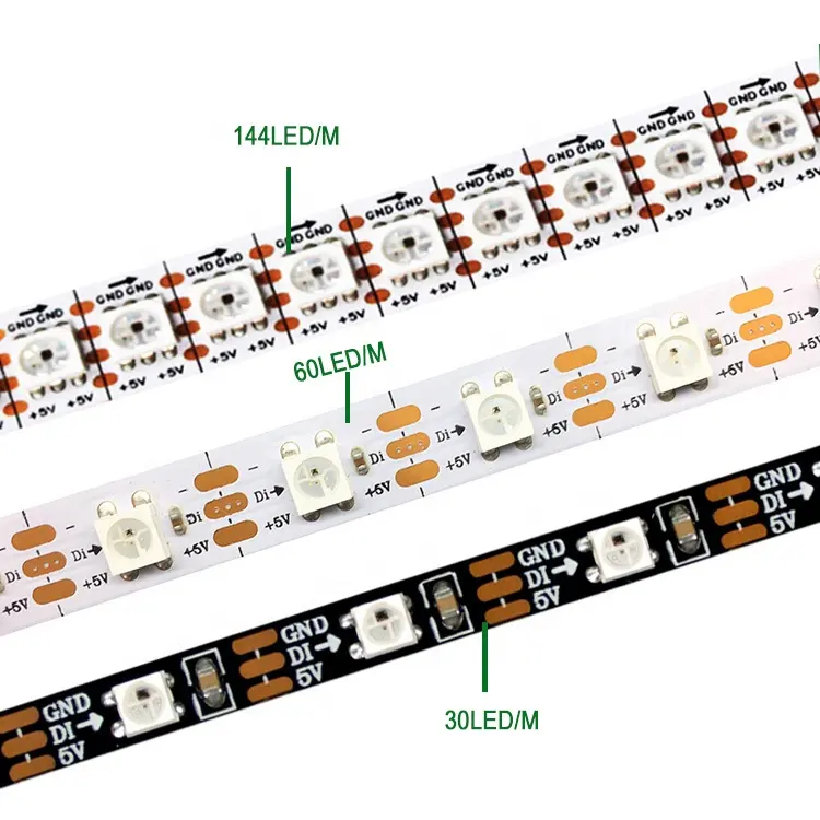 5v ws2812 ws2812b 5050 smd 60 led 144 led個別にアドレス指定可能なrgb ledストリップ