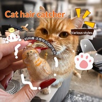 Boîte de rangement pour poils de chat, breloque Gashapon, petite collection orange, capsule transparente, pendentif porte-clés en métal moderne