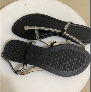 2022 donne europee e americane Sexy Pop Metal scarpe Casual infradito <span class=keywords><strong>sandali</strong></span> bassi da donna - Product Image 4