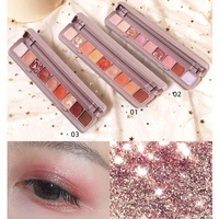 Keluaran Baru 9 Warna Keyboard Ujung Jari Eye Shadow Palet Eye Shadow Tahan Air dengan Nama Merek Anda Sendiri