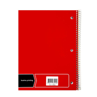 Cahier de composition scolaire noir personnalisé pour étudiants, imprimé, à feuilles mobiles, reliure spirale, reliure cousue, diverses options de reliure, papier