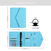 Agenda minimaliste A6 en cuir Saffiano noir Hongbo 10 couleurs avec enveloppe et feuille volante disponible