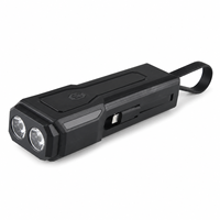 Z828 Lampe portable multifonction noire en ABS, batterie externe rechargeable USB Type-C, étanche IP44, affichage numérique LED, camping 600LM