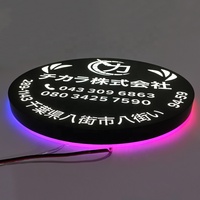 Enseigne de boîte à lumière LED double face pour extérieur enseigne LOGO en acrylique publicitaire LED enseigne de boîte à lumière changeante de couleur RVB pour les entreprises