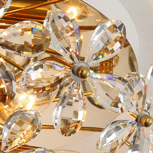 Fransız Hafif Lüks xStyle Orta Tavan Lambası ve Kristal Petal Avize Yaratımı - Product Image 4