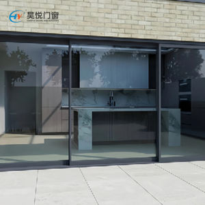 <span class=keywords><strong>Porte</strong></span> coulissante en aluminium à rupture de pont thermique, double vitrage trempé, résistante aux ouragans, à haute efficacité énergétique - Product Image 1