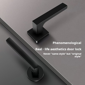 Trong nhà bằng gỗ hợp kim nhôm cửa xử lý khóa thiết lập an toàn phòng khóa cửa - Product Image 4