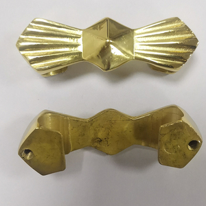 ידית ארון דקורטיבית בצורת יהלום עם צלעות גיאומטריות מנחושת, ידית מגירה, ידית ארון בגדים, ידית ארון מטבח, פרזול לרהיטים - Product Image 3