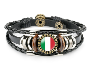 Italy Flag European National Flag Pattern Bracelet Vintage Retro Promotional Flags Banners