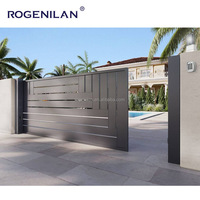 Nouveau Portail Électrique de Jardin Sûr Facile à Entretenir Facile à Installer en Aluminium Contrôlable et Télécommandé
