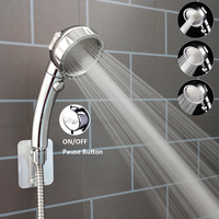 Pomme de douche universelle haute pression pluie 3 modes réglables économie d'eau luxe maison hôtel pulvérisateur pomme de douche salle de bain