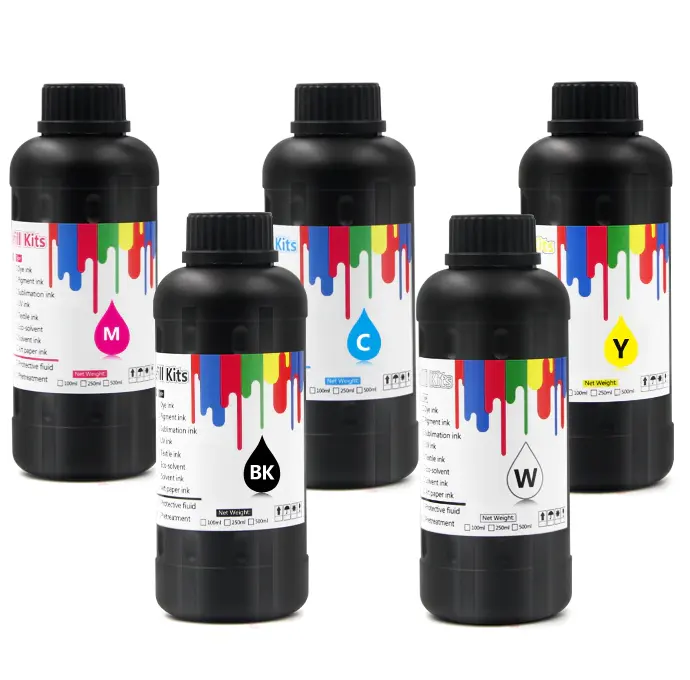 Supercolor Procolored 5 צבע 500ML/בקבוק בתפזורת UV דיו עבור קיר עבור Epson אני 3200 מדפסת