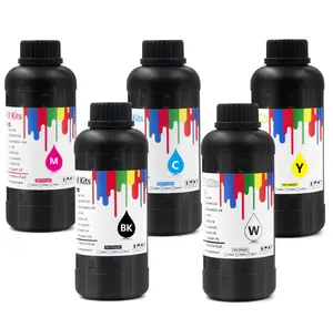 Supercolor 5 Colour KMYCW 500ML Flex Soft UV Ink Jet TankFor Plastics For Mimaki Printer