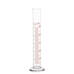 Cilindro de medición graduado de vidrio de 50ml para laboratorio - Product Image 1