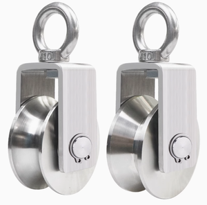 รอก Hm-13 ทำจากเหล็กกล้าไร้สนิม 304 พร้อมลูกปืน  รอกรางเลื่อนทำจากโลหะผสมและเหล็กสำหรับระบบประตู - Product Image 3