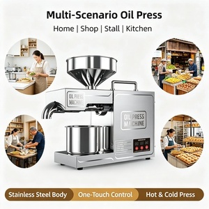 Prensa de Aceite de Oliva Automática Estilo Italiano, Nueva Prensa en Frío de Acero Inoxidable para Aceite de Oliva y Aceite de Almendras de Primera Calidad, Uso Doméstico y Comercial - Product Image 3