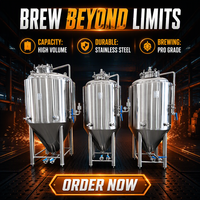 Cuve de Fermentation Unitank en Acier Inoxydable 500L pour Brasserie, Vignetterie, Microbrasserie, Équipement de Production d'Alcool, de Levure Liquide et de Semences
