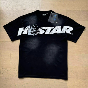 Alxin Spot Goods Manufacturers Casual <strong>Fashion</strong> Short-Sleeved 100% Cotton Vintage Hell <strong>Star</strong> Printed Same Clothing Men's T-Shirt - Product Image 1
